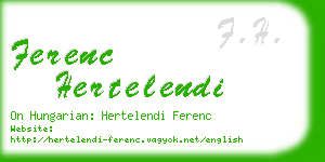 ferenc hertelendi business card